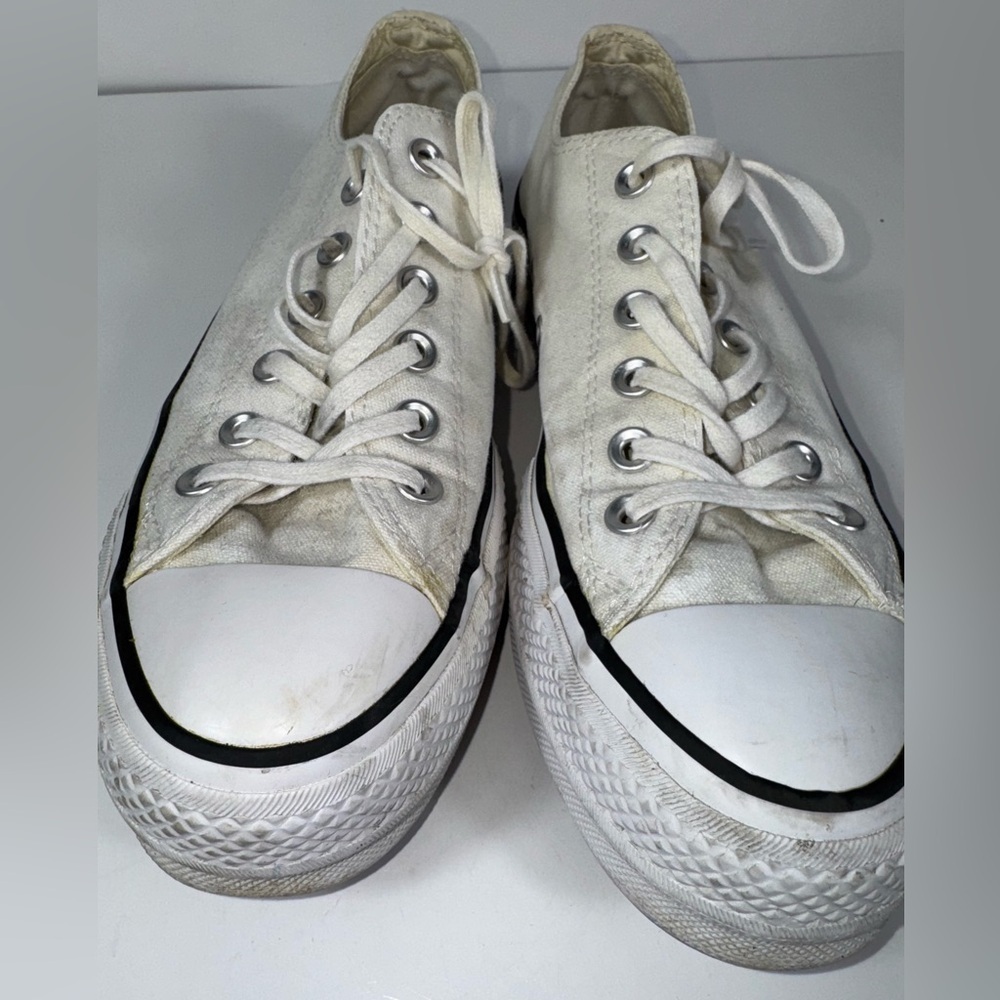 Converse chuck Taylor women’s all star lift platform canvas white shoes size 8 - Picture 6 of 9
